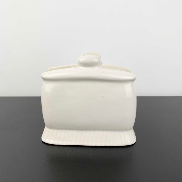 Iris floral ceramic napkin holder