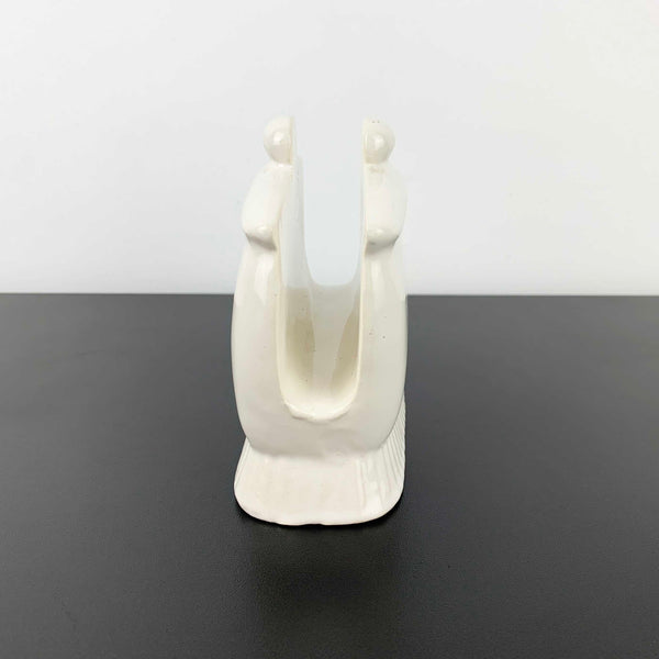 Iris floral ceramic napkin holder