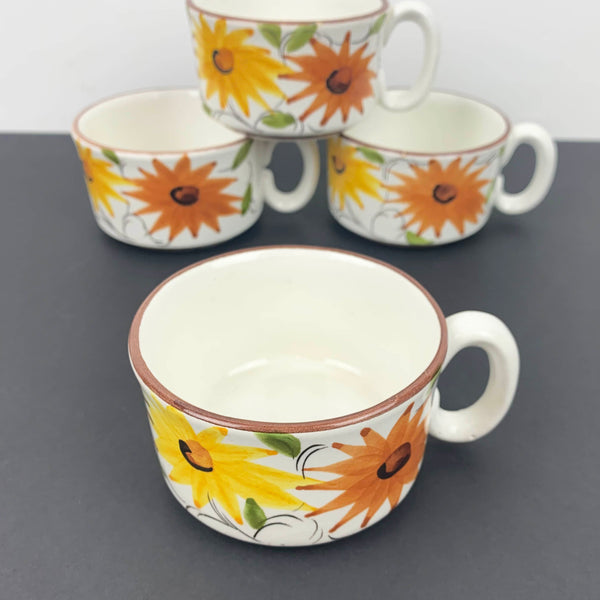 OAL Portugal coffee cups with brown rims