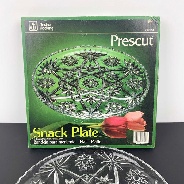 Anchor Hocking Prescut round platter original packaging
