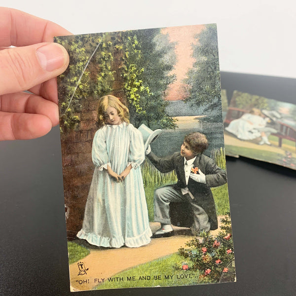 1908 'Rapholette' postcard collection 'Love's Young Dream' - Set of 6