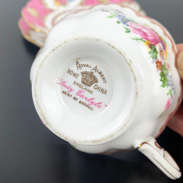 Royal Albert 'Lady Carlyle' trio - Tea cup, saucer and cake plate