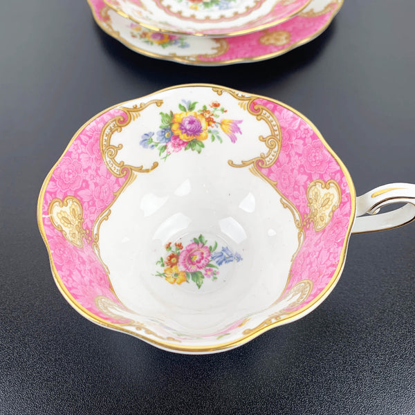 Royal Albert 'Lady Carlyle' trio - Tea cup, saucer and cake plate