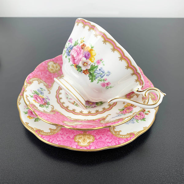 Royal Albert 'Lady Carlyle' trio - Tea cup, saucer and cake plate