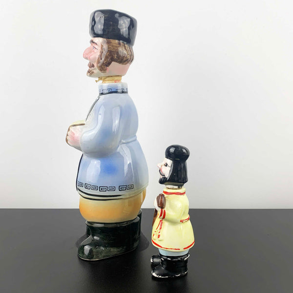 Mid century ceramic Russian collectible decanters - Set of 2