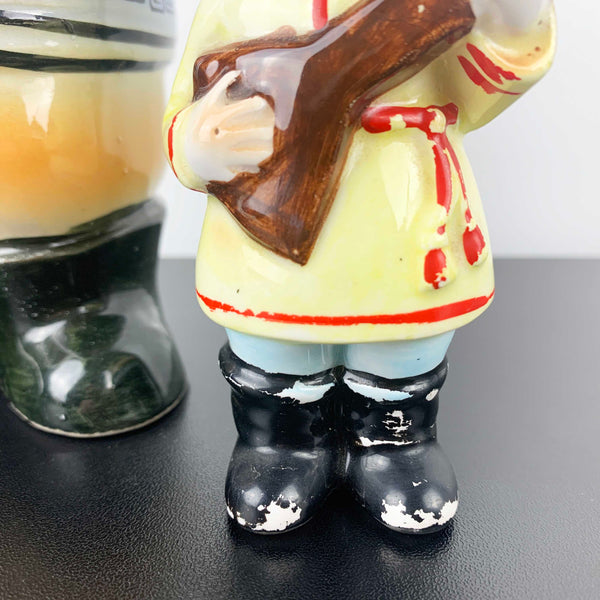 Mid century ceramic Russian collectible decanters - Set of 2