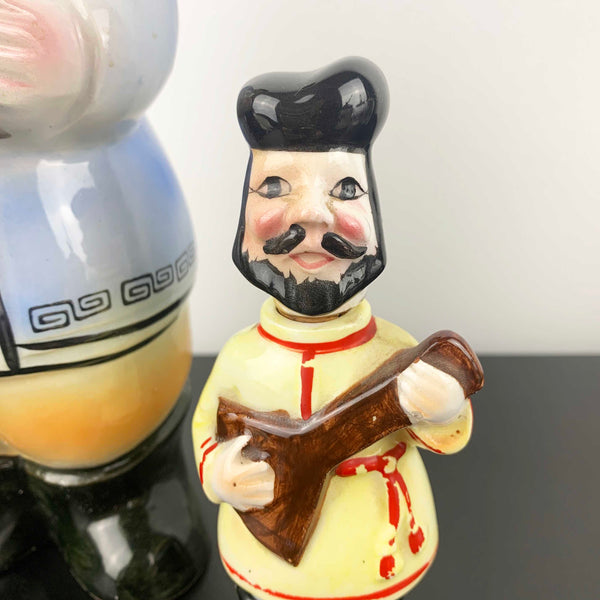 Mid century ceramic Russian collectible decanters - Set of 2