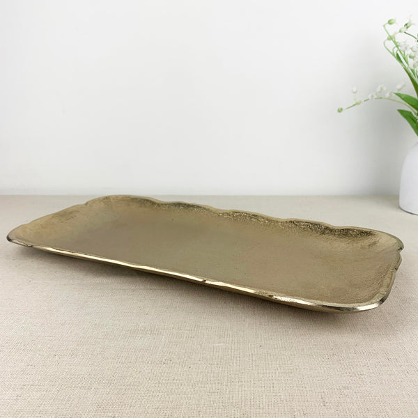 Gold Rectangle Decor Tray