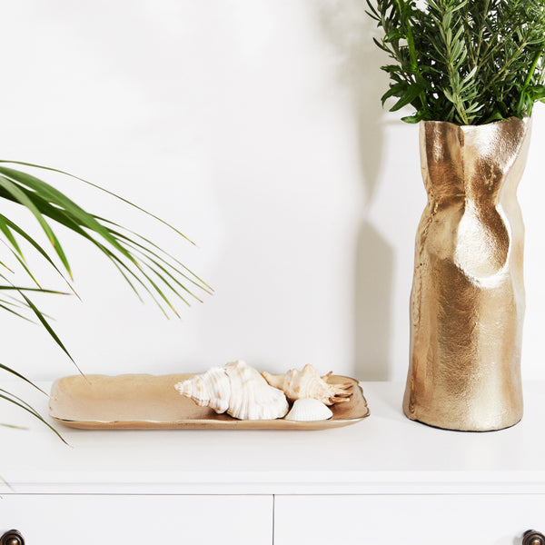 Gold Rectangle Decor Tray