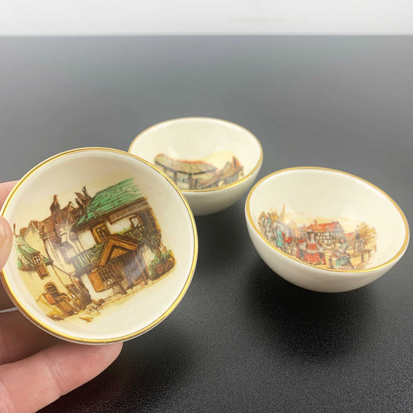 Sandland Ware mini condiment picture bowls - Set of 3