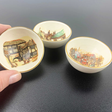 Sandland Ware mini condiment picture bowls - Set of 3