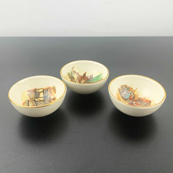 Sandland Ware mini condiment picture bowls - Set of 3