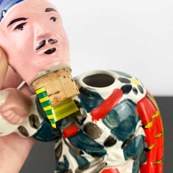 Scottish mid century novelty figural decanter