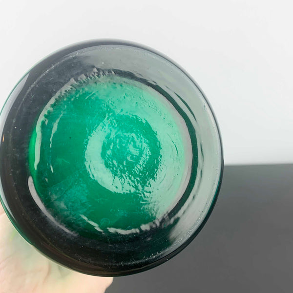 Hand Blown Glass Cylinder Vase - Sea Green