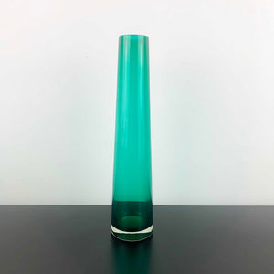 Hand Blown Glass Cylinder Vase in Sea Green