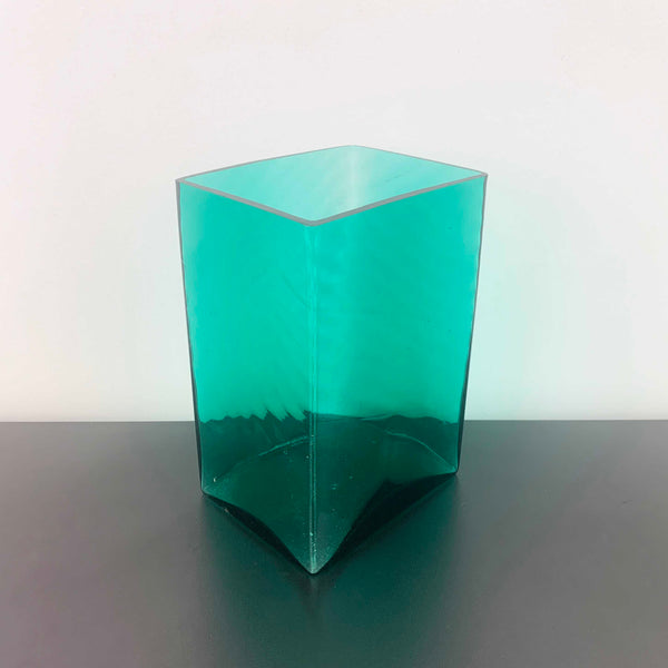 Sea Green Glass Block Vase