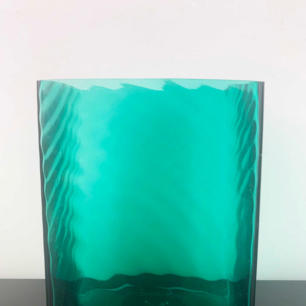 Sea Green Glass Block Vase