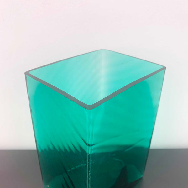 Sea Green Glass Block Vase