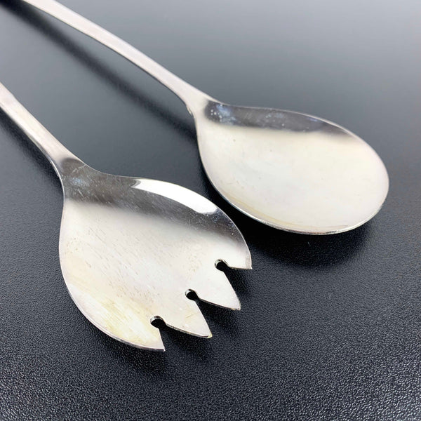 Sheffield England silver plated salad server set