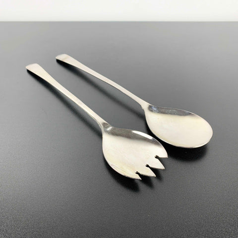 Sheffield England silver plated salad server set