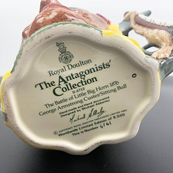 Royal Doulton large double sided character jug 'The Battle of Little Big Horn'