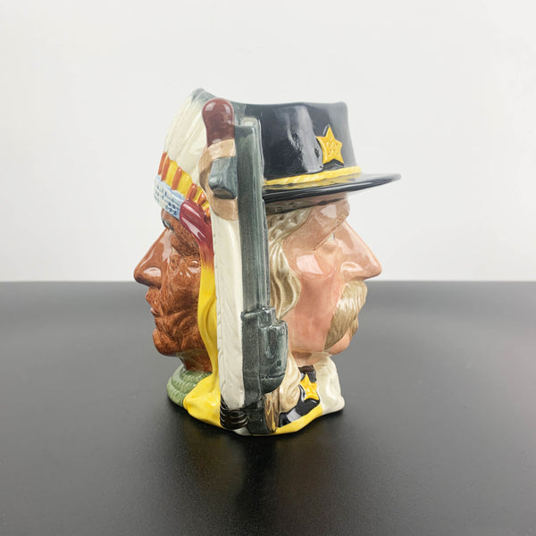 Royal Doulton large double sided character jug 'The Battle of Little Big Horn'