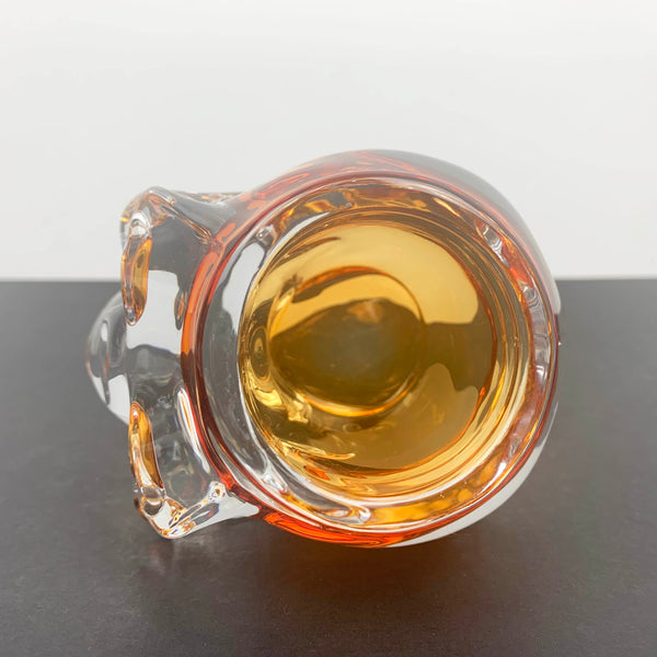 Decorative glass skull vase or candle holder