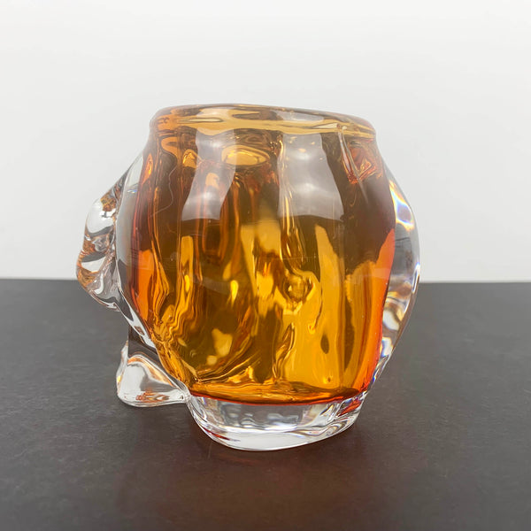 Decorative glass skull vase or candle holder
