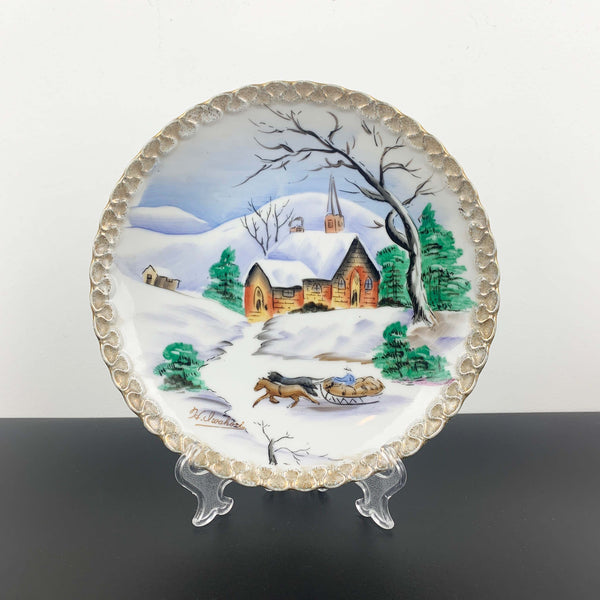 Lipper & Mann artist wall plate by H.Iwahori (Japan)