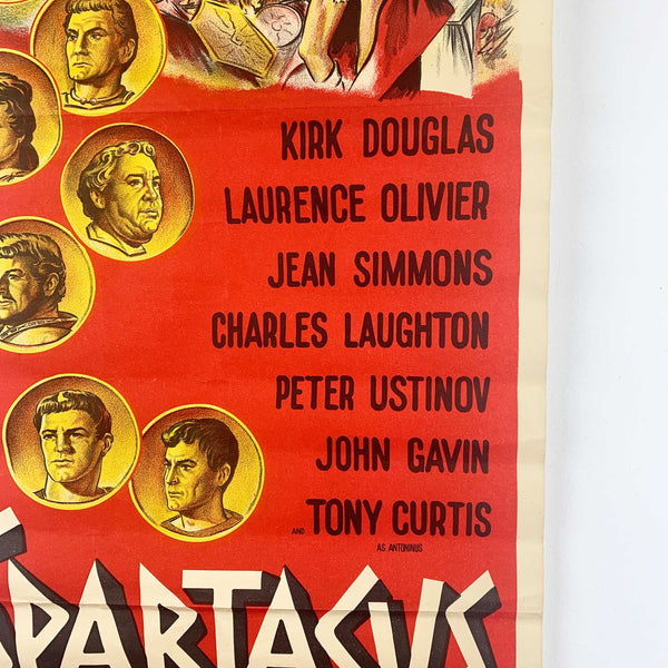 Australian original daybill movie poster - Stanley Kubrick's 'Spartacus' 1961