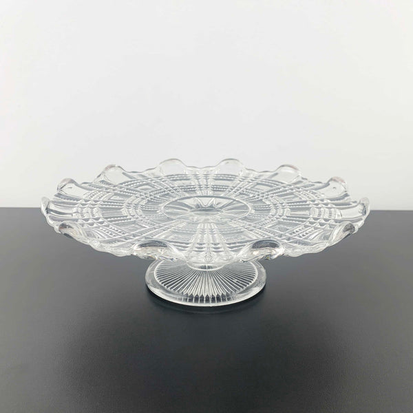 Rare Davidson Glass footed cake plate RD 340825