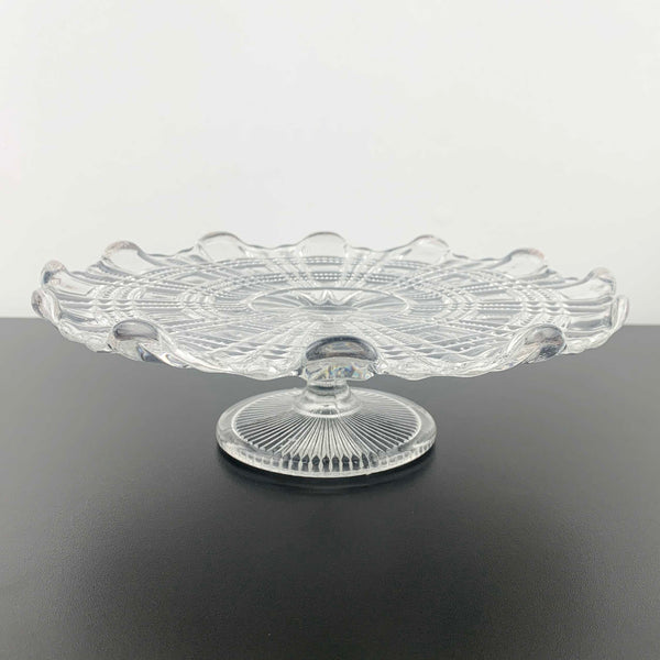 Rare Davidson Glass footed cake plate RD 340825