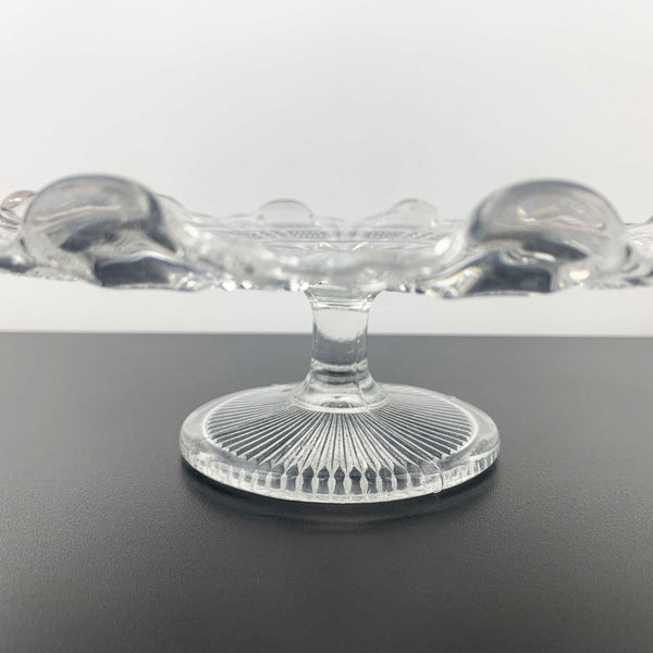 Rare Davidson Glass footed cake plate RD 340825