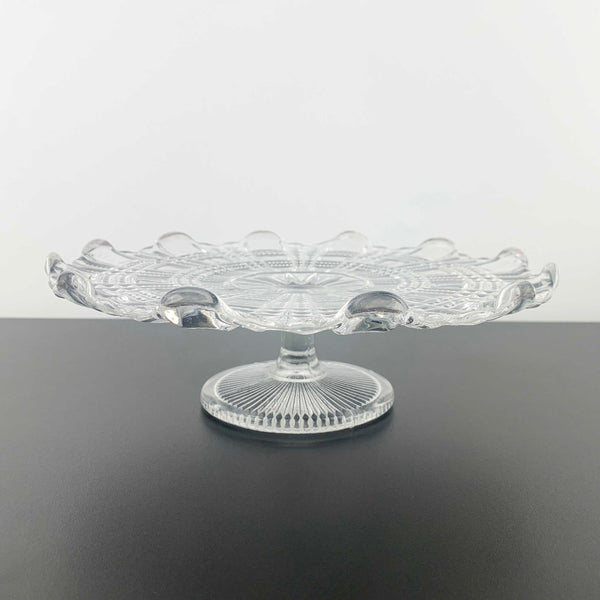 Rare Davidson Glass footed cake plate RD 340825