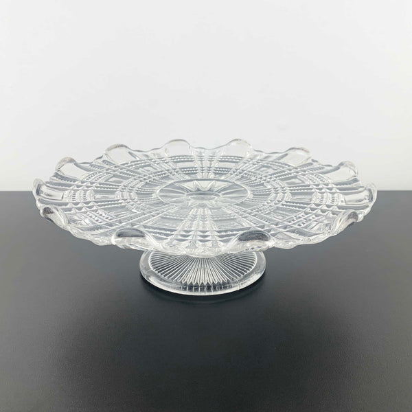Rare Davidson Glass footed cake plate RD 340825