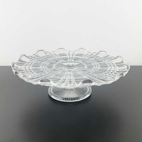 Rare Davidson Glass footed cake plate RD 340825