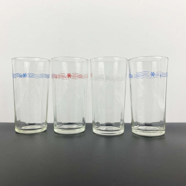 Australian Pyro wave pattern glassware - Set of 4