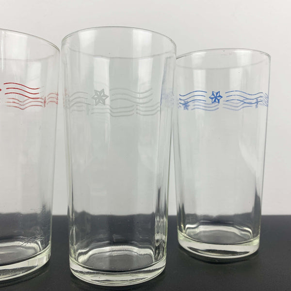 Australian Pyro wave pattern glassware - Set of 4