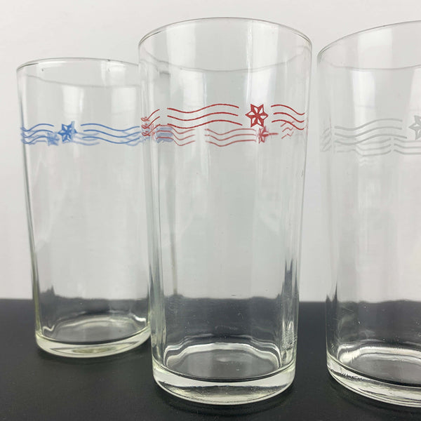 Australian Pyro wave pattern glassware - Set of 4