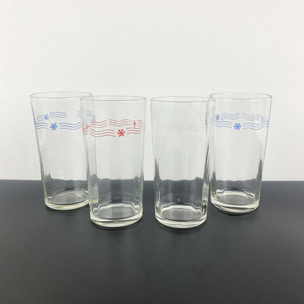 Australian Pyro wave pattern glassware - Set of 4