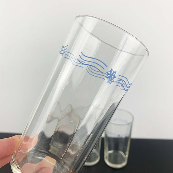 Australian Pyro wave pattern glassware - Set of 4