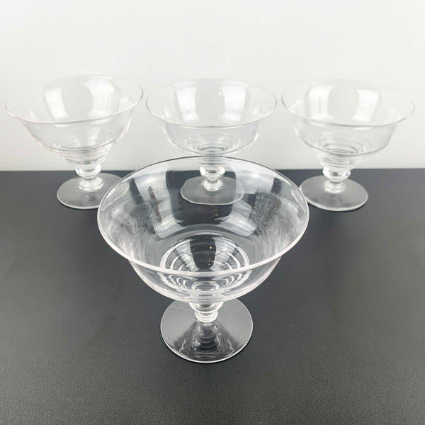 Stuart Crystal Stratford ring footed dessert bowl - Set of 4