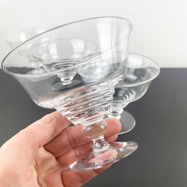 Stuart Crystal Stratford ring footed dessert bowl - Set of 4