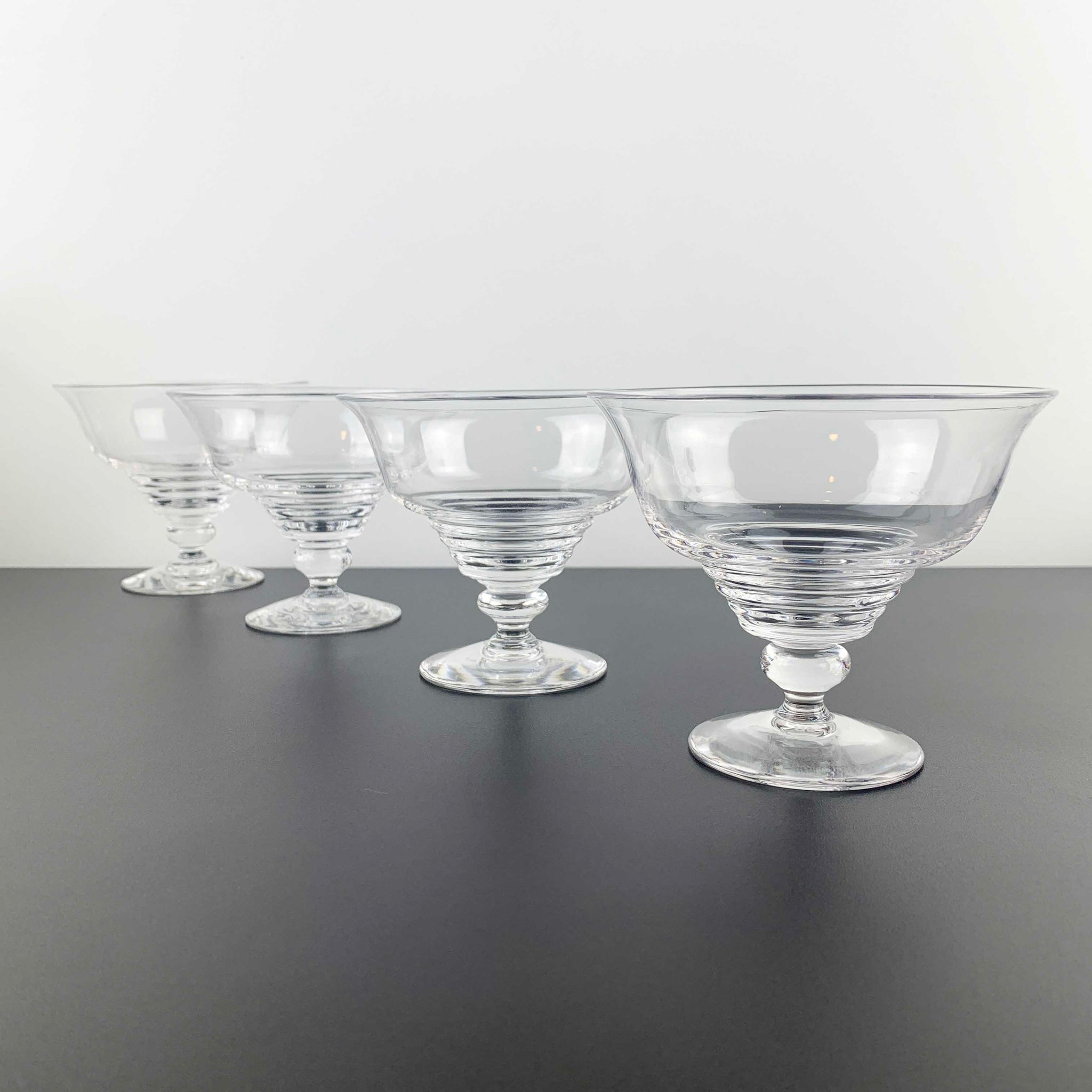 Stuart Crystal Stratford ring footed dessert bowl - Set of 4