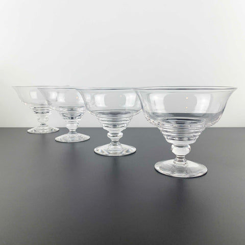 Stuart Crystal Stratford ring footed dessert bowl - Set of 4