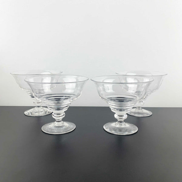 Stuart Crystal Stratford ring footed dessert bowl - Set of 4
