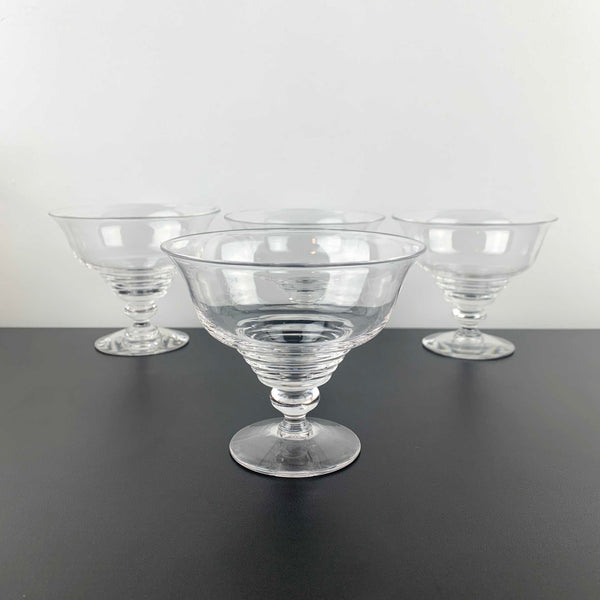 Stuart Crystal Stratford ring footed dessert bowl - Set of 4