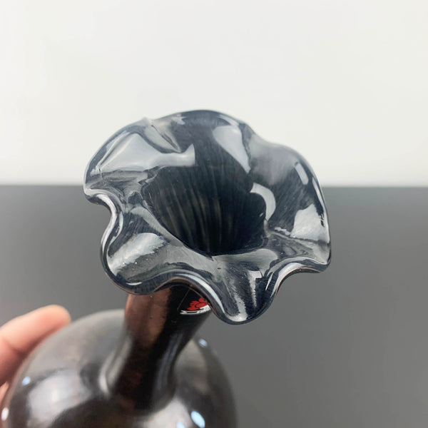 Speckled bulb style bud vase by Studiolasi, Finland