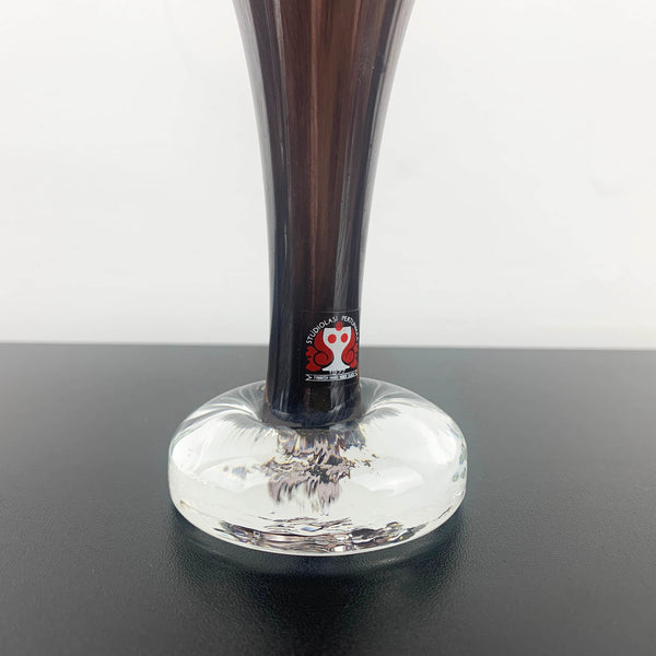 Freeform art glass bud vase by Studiolasi Finland