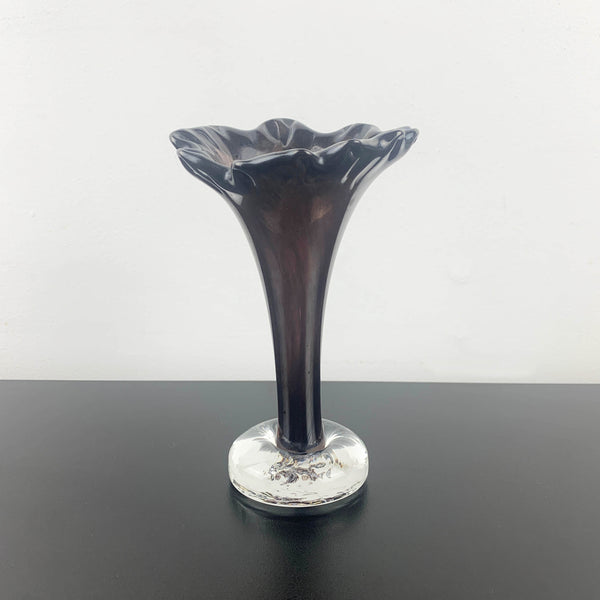 Freeform art glass bud vase by Studiolasi Finland